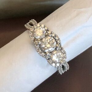 1.5 ctw Diamond White Gold Ring Engagement Anniversary Wedding 3 Stone